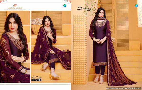 Y.C Gulzar 2 Satin Georgette Designer Salwar Suits